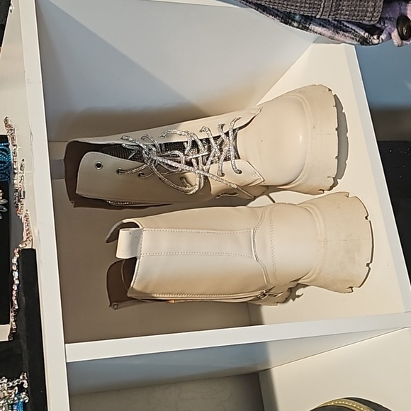 Nude glitter boots - Picture 1 of 6